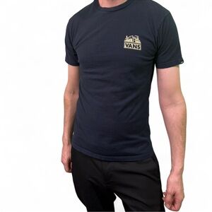 Y2K Vans cotton basic tee navy graphic shirt classic  skateboarding streetwear S